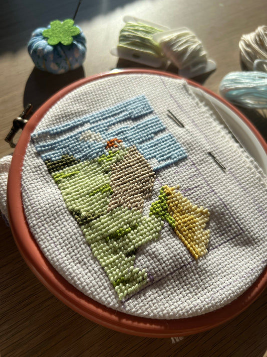 Avancé de la petite broderie !