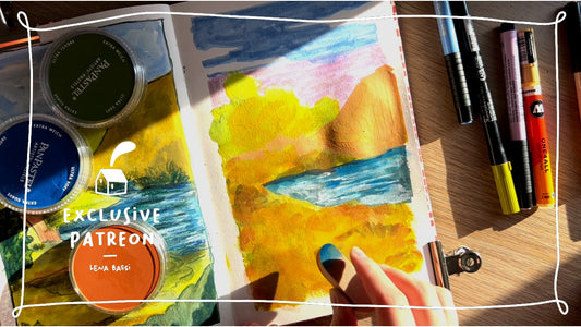 Draw With Me Mix Media, Découverte PAN PASTELS | EXCLUSIVE PATREON MEMBERS