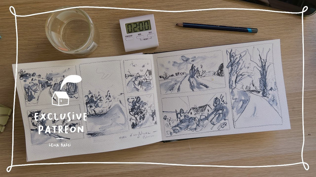 Draw with me Minis paysages en 2 minutes !