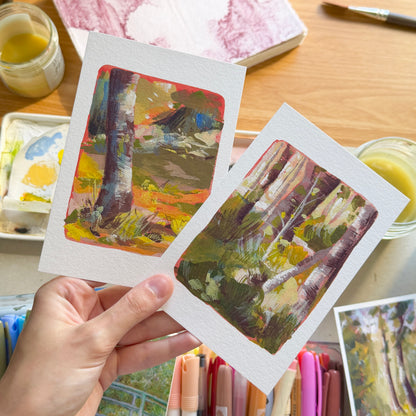 Fragments de forêts A6 Prints fine art
