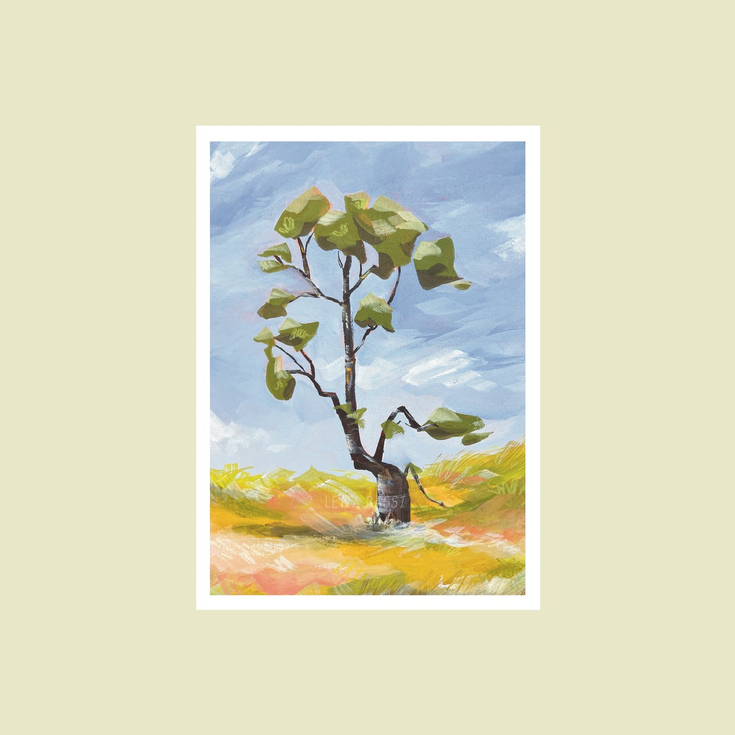 Arbre solo A6 Print fine art