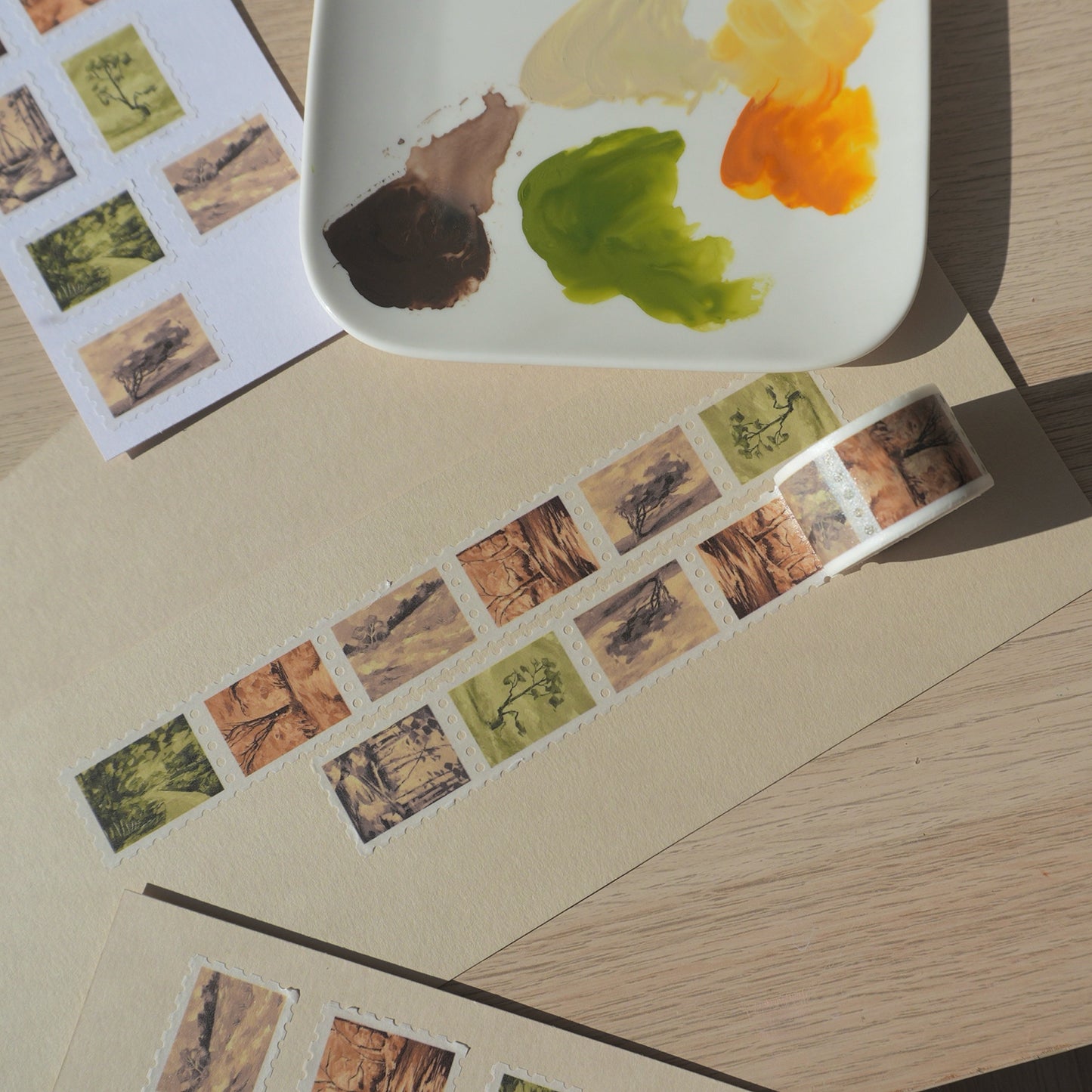 Washi tape timbre paysages - Papeterie