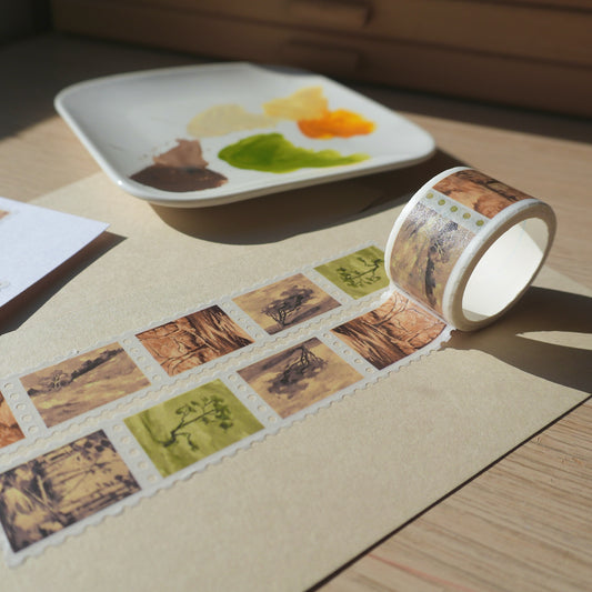 Washi tape timbre paysages - Papeterie