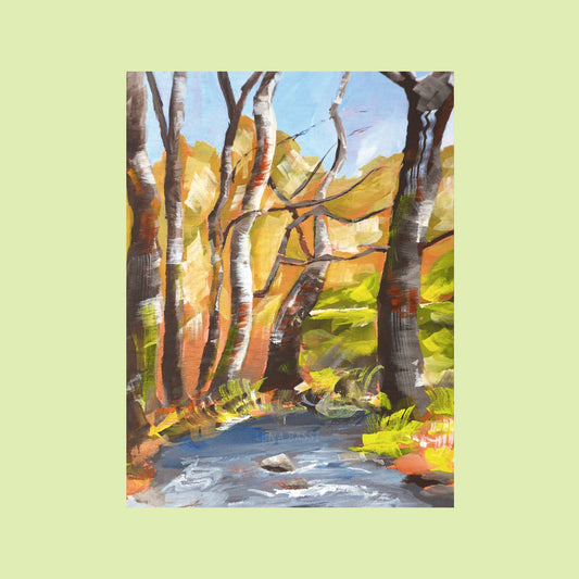 Forêt d’automne - Original sur bois