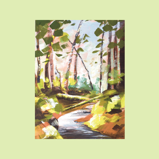 Dans les bois - Original sur bois