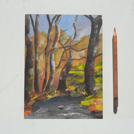 Forêt d’automne - Original sur bois