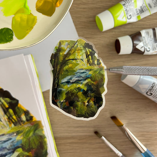 Au cœur de la forêt Sticker